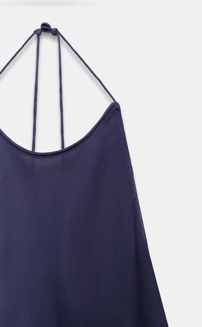 پیراهن ویسکوز هالتر با پشت باز برند ZARA ORIGINAL زارا اورجینال NEW 2026 انگلستان
