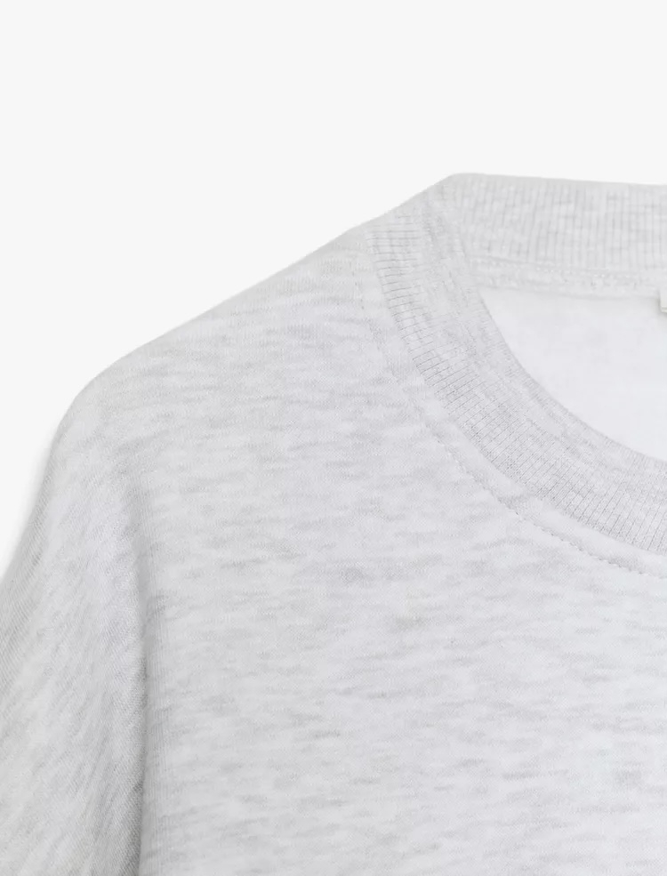  سویشرت نخی یقه گرد، آستین بلند و طرح چین دار برند ZARA ORIGINAL اورجینال NEW 2026 