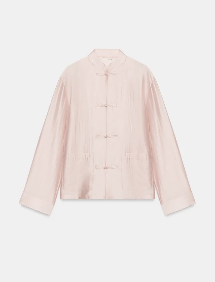  پیراهن برند ZARA ORIGINAL از نخ ترکیبی لیوسل. یقه گرد و آستین بلند با لبه‌های مچ‌دار اورجینال 