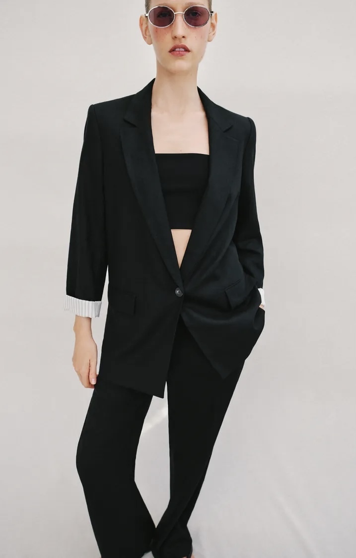 کت تک از جنس ترکیب کتان برند ZARA ORIGINAL اورجینال NEW 2026