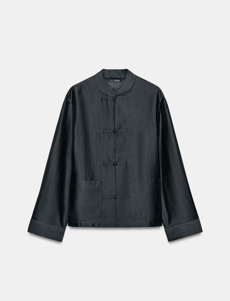  پیراهن از جنس نخ ترکیبی لیوسل. یقه گرد و آستین بلند برند ZARA ORIGINAL اورجینال NEW 2026 