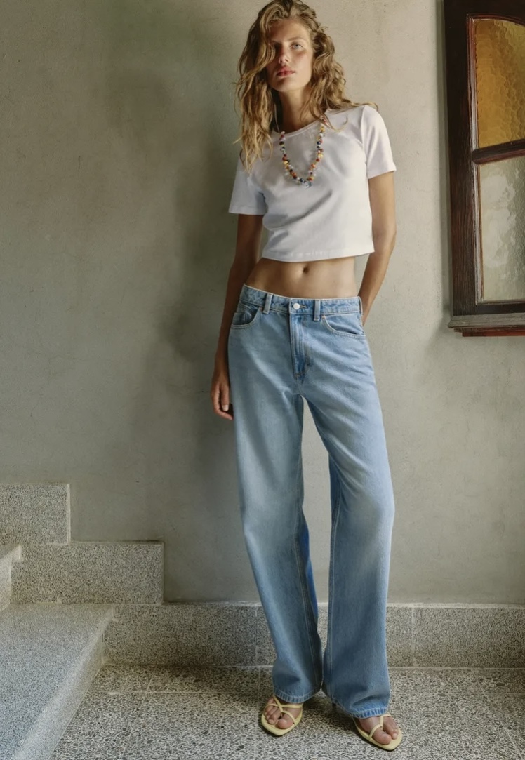 شلوار جین کمر بلند مدل Straight Fit برند ZARA ORIGINAL زارا اورجینال NEW 2026 انگلستان