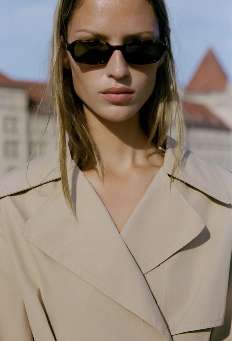 بارانی کوتاه کلاسیک با طراحی دوبل و کمربند اختصاصی برند ZARA ORIGINAL زارا اورجینال NEW 2026 انگلستان