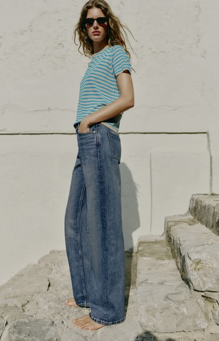شلوار جین کمر بلند مدل Straight Fit برند ZARA ORIGINAL زارا اورجینال NEW 2026 انگلستان