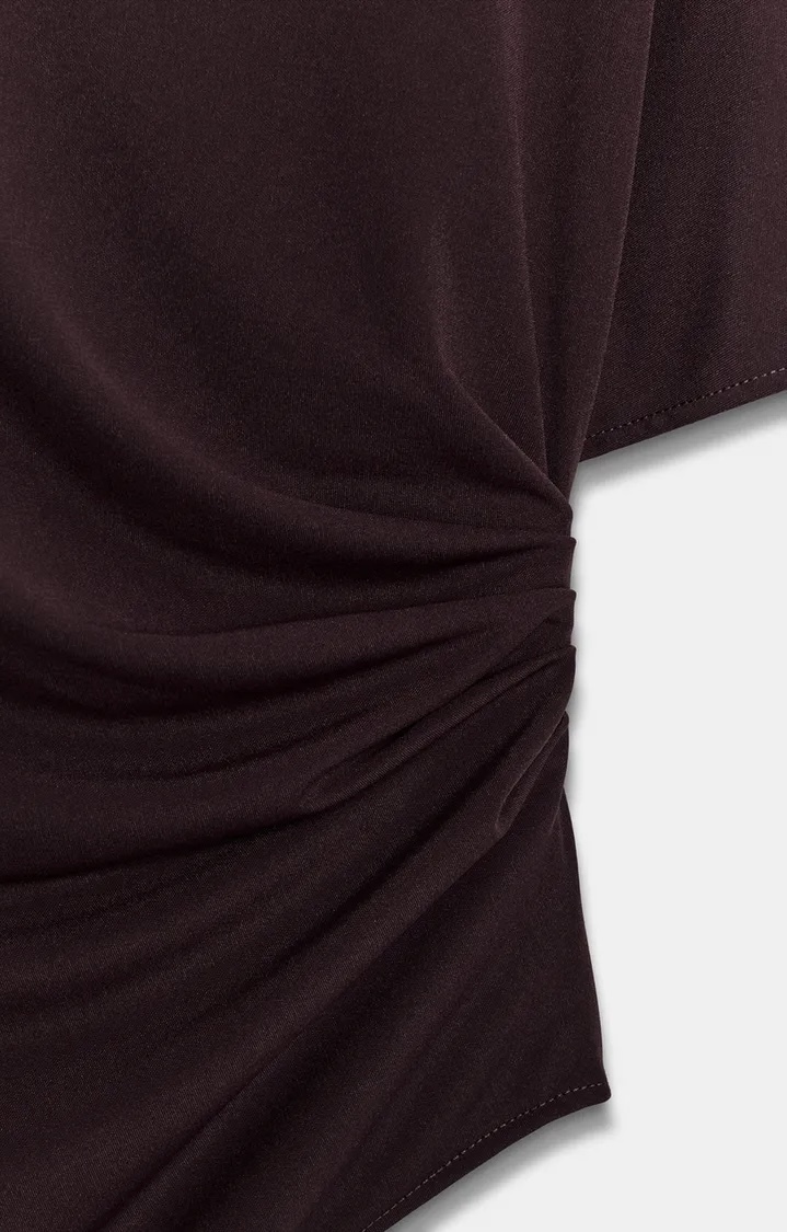  تاپ دِراپ (Draped) آستین کوتاه برند ZARA ORIGINAL زارا اورجینال NEW 2026 انگلستان 
