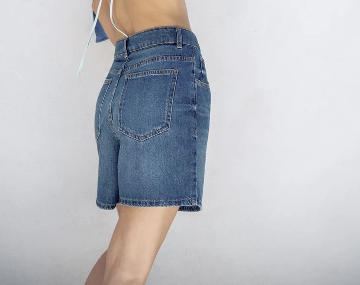  شلوارک جین فاق بلند با حلقه کمربند برند ZARA ORIGINAL اورجینال NEW 2026 