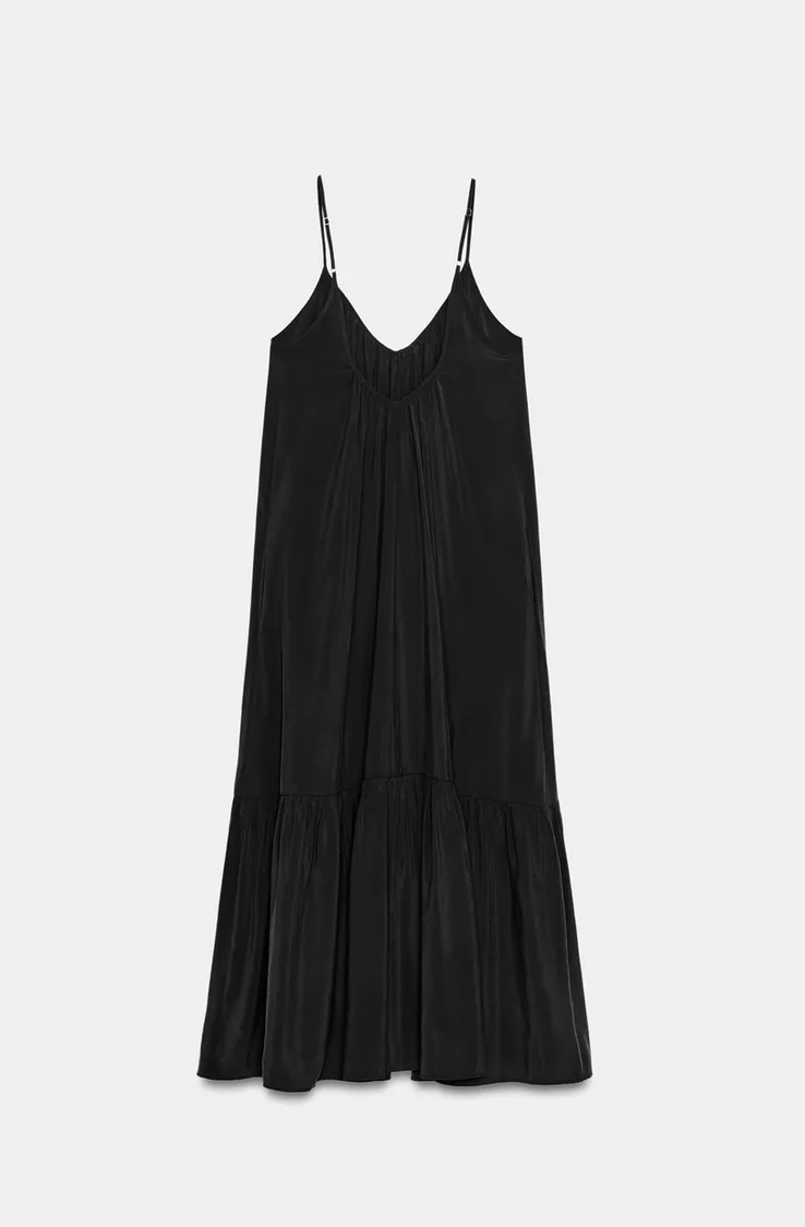  پیراهن میدی رخشان برند ZARA ORIGINAL اورجینال NEW 2026 