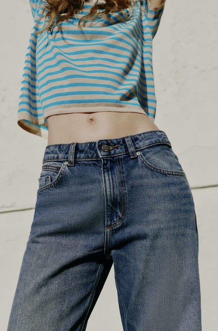 شلوار جین کمر بلند مدل Straight Fit برند ZARA ORIGINAL زارا اورجینال NEW 2026 انگلستان