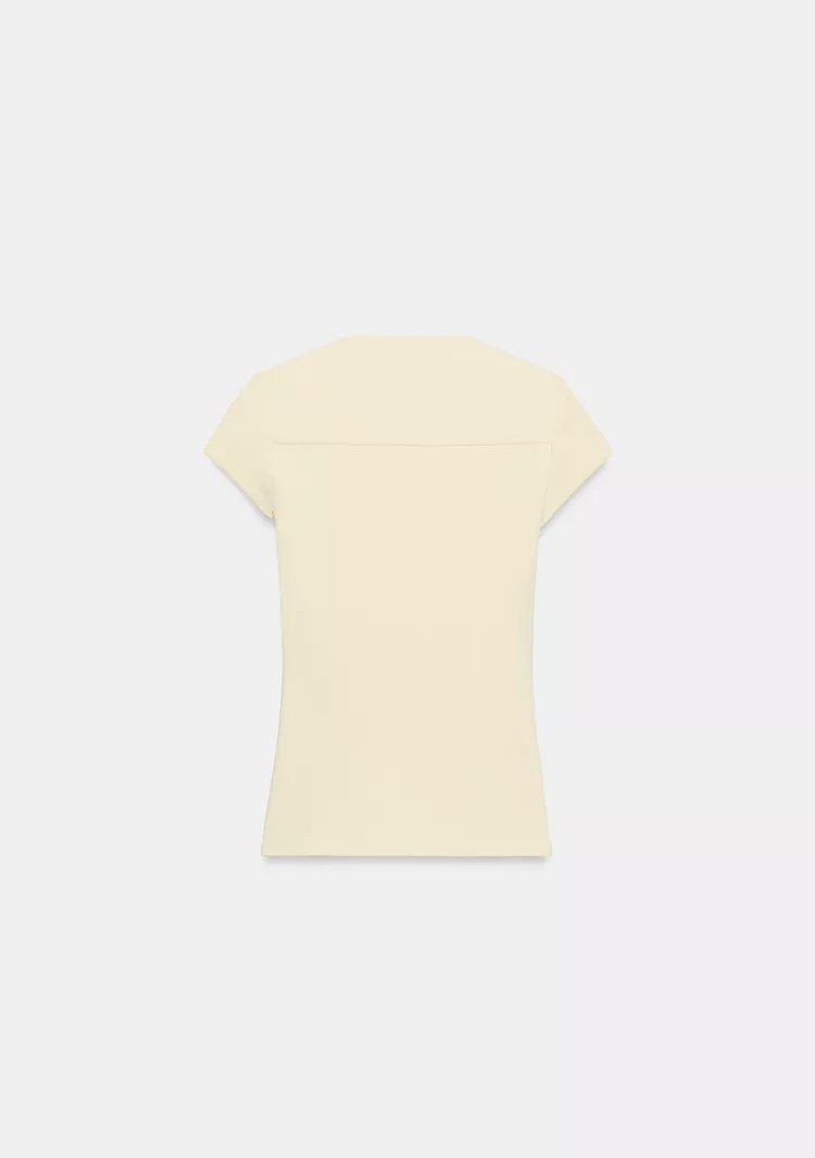 تاپ/تیشرت اسلیمفیت با یقه مربعی برند ZARA ORIGINAL اورجینال NEW 2026