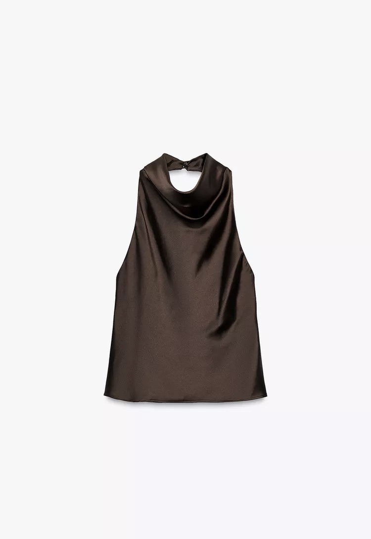  تاپ کتان (لینن) مدل بنددار برند ZARA ORIGINAL اورجینال NEW 2026 