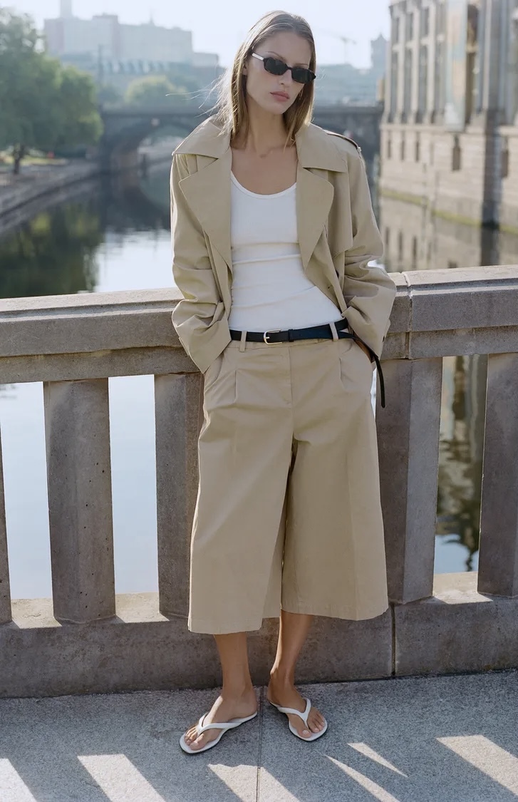 بارانی کوتاه کلاسیک با طراحی دوبل و کمربند اختصاصی برند ZARA ORIGINAL زارا اورجینال NEW 2026 انگلستان