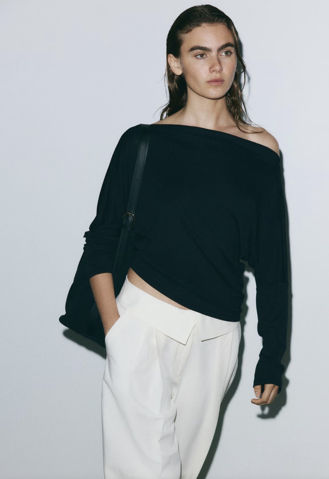  تاپ یقه قایقی زنانه برندH&M ORIGINAL اچ اند ام اورجینال NEW 2026 انگلستان 