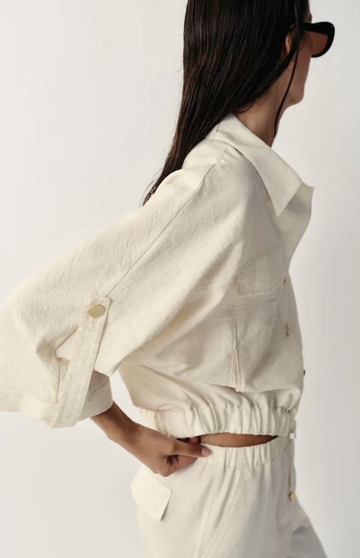  بلوز آستین‌کوتاه با جیب‌های پاکتی برند ZARA ORIGINAL زارا اورجینال NEW 2026 انگلستان 
