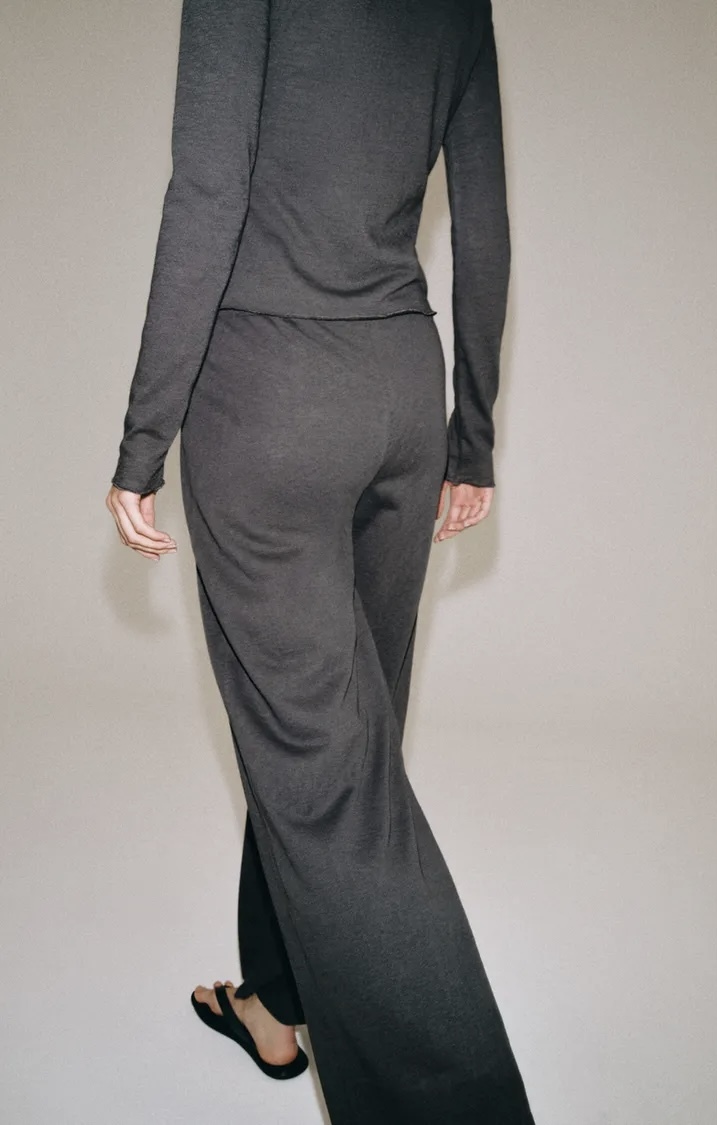 شلوار زنانه نخی با دمپای گشاد و کمر کشی قابل تنظیم برند ZARA ORIGINAL زارا اورجینال NEW 2026 انگلستان