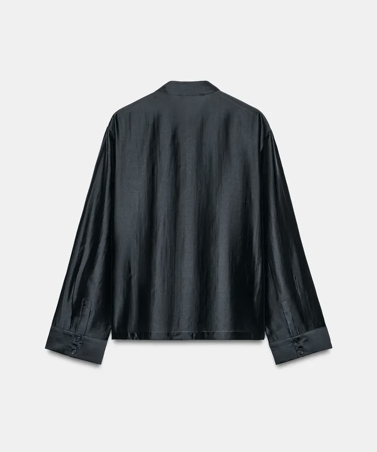  پیراهن از جنس نخ ترکیبی لیوسل. یقه گرد و آستین بلند برند ZARA ORIGINAL اورجینال NEW 2026 