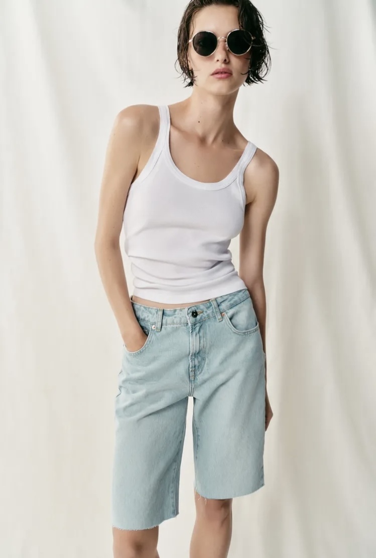 شلوارک برمودا با طراحی کلاسیک پنج‌جیب برند ZARA ORIGINAL زارا اورجینال NEW 2026 انگلستان