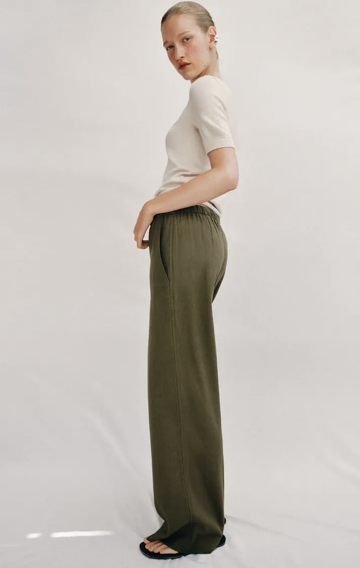 شلوار از جنس ترکیبی کتان برند ZARA ORIGINAL اورجینال NEW 2026