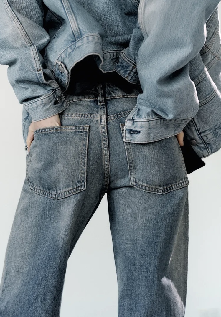  شلوار جین فاق کوتاه با دمپای گشاد برند ZARA ORIGINAL اورجینال NEW 2026 