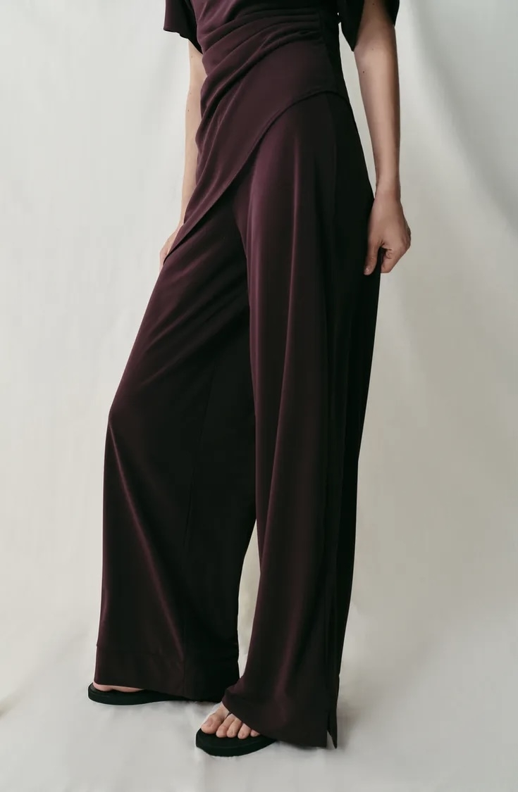  شلوار پارچه لخت و آزاد با کمر کشی برند ZARA ORIGINAL زارا اورجینال NEW 2026 انگلستان 