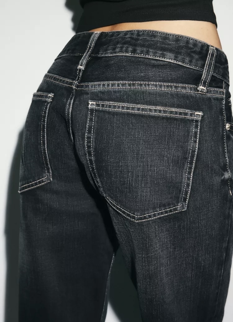  شلوار جین فاق کوتاه با دمپای گشاد برند ZARA ORIGINAL اورجینال NEW 2026 