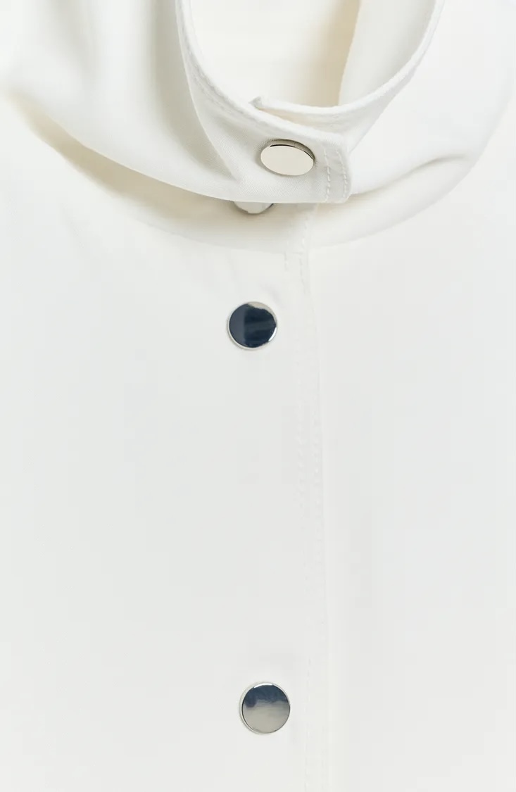  ژاکت کژوال با یقه ایستاده و دکمه‌های فشاری برند ZARA ORIGINAL زارا اورجینال NEW 2026 انگلستان 