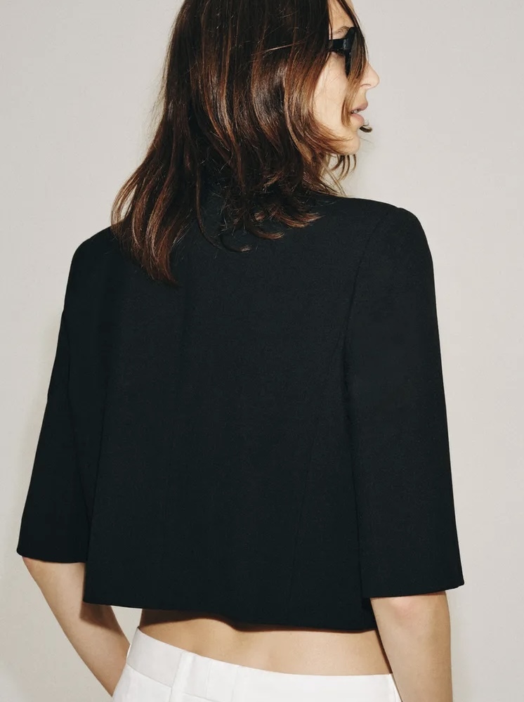  کت بلیزر یقه باز و آستین کوتاه برند ZARA ORIGINAL اورجینال NEW 2026 