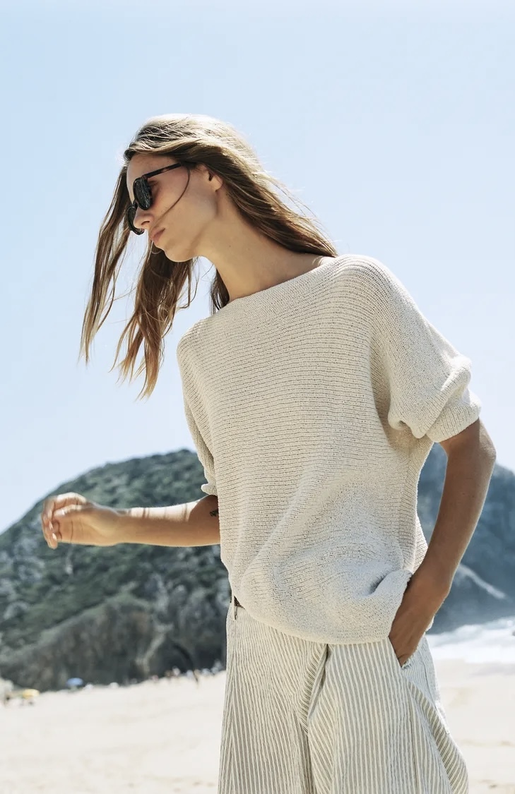  پلیور بافتنی نمای دو لایه برند ZARA ORIGINAL اورجینال NEW 2026 