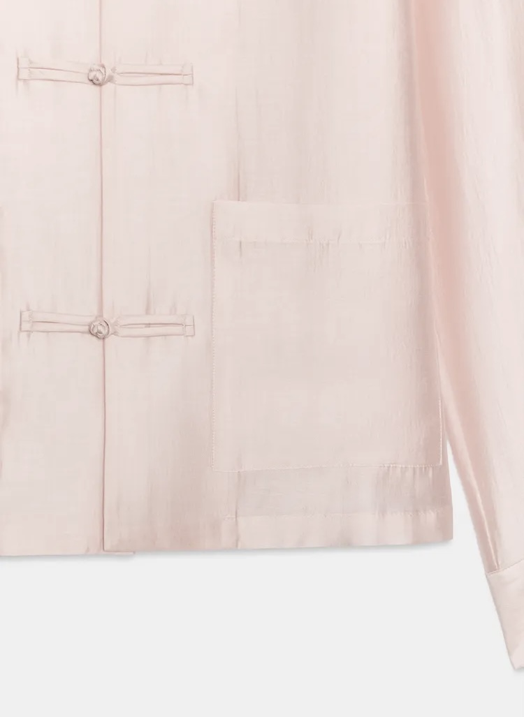  پیراهن برند ZARA ORIGINAL از نخ ترکیبی لیوسل. یقه گرد و آستین بلند با لبه‌های مچ‌دار اورجینال 