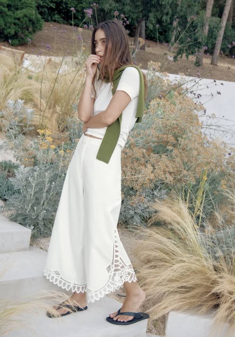 شلوار نخ پنبه و کتان برند ZARA ORIGINAL اورجینال NEW 2026