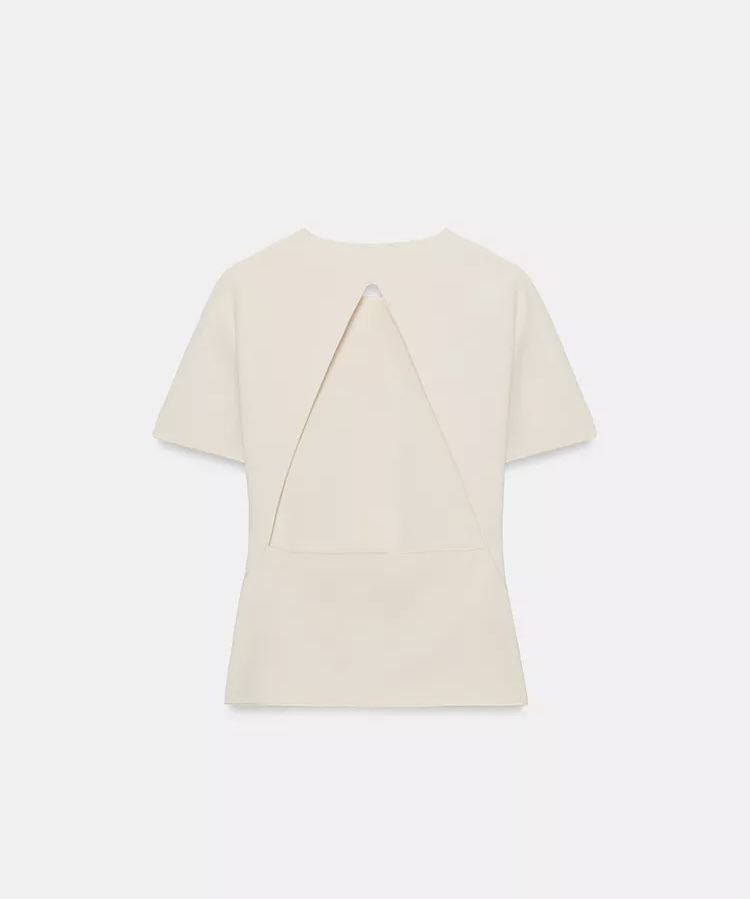  تی شرت یقه گرد مدل “Minimalist Detail” با برش پشت برند ZARA ORIGINAL اورجینال NEW 2026 