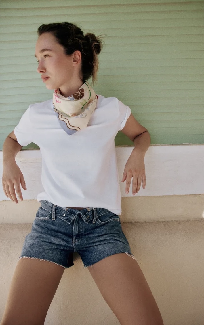شلوارک زنانه لو-رایز با لبههای تاشده برند ZARA ORIGINAL زارا اورجینال NEW 2026 انگلستان