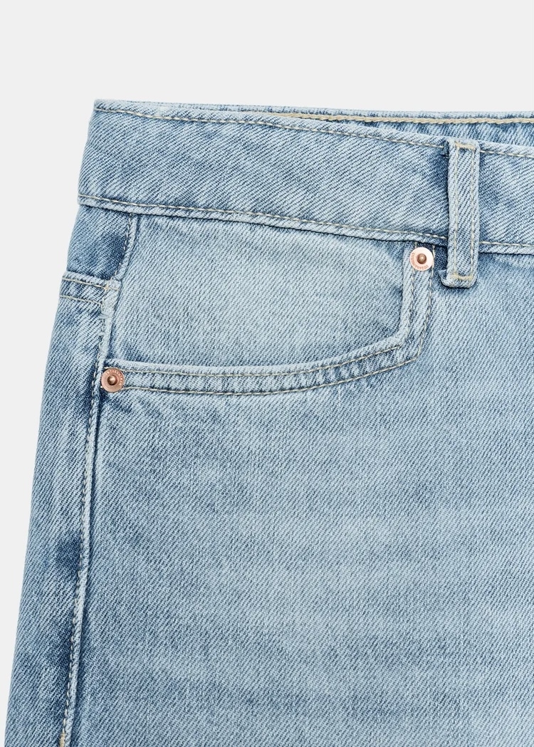  شلوارک برمودا کمر متوسط ​​با حلقه کمربند برند ZARA ORIGINAL اورجینال NEW 2026 