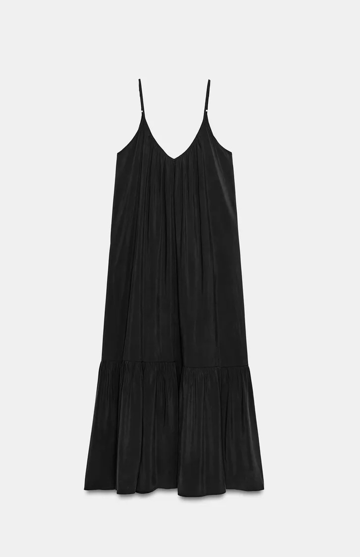  پیراهن میدی رخشان برند ZARA ORIGINAL اورجینال NEW 2026 