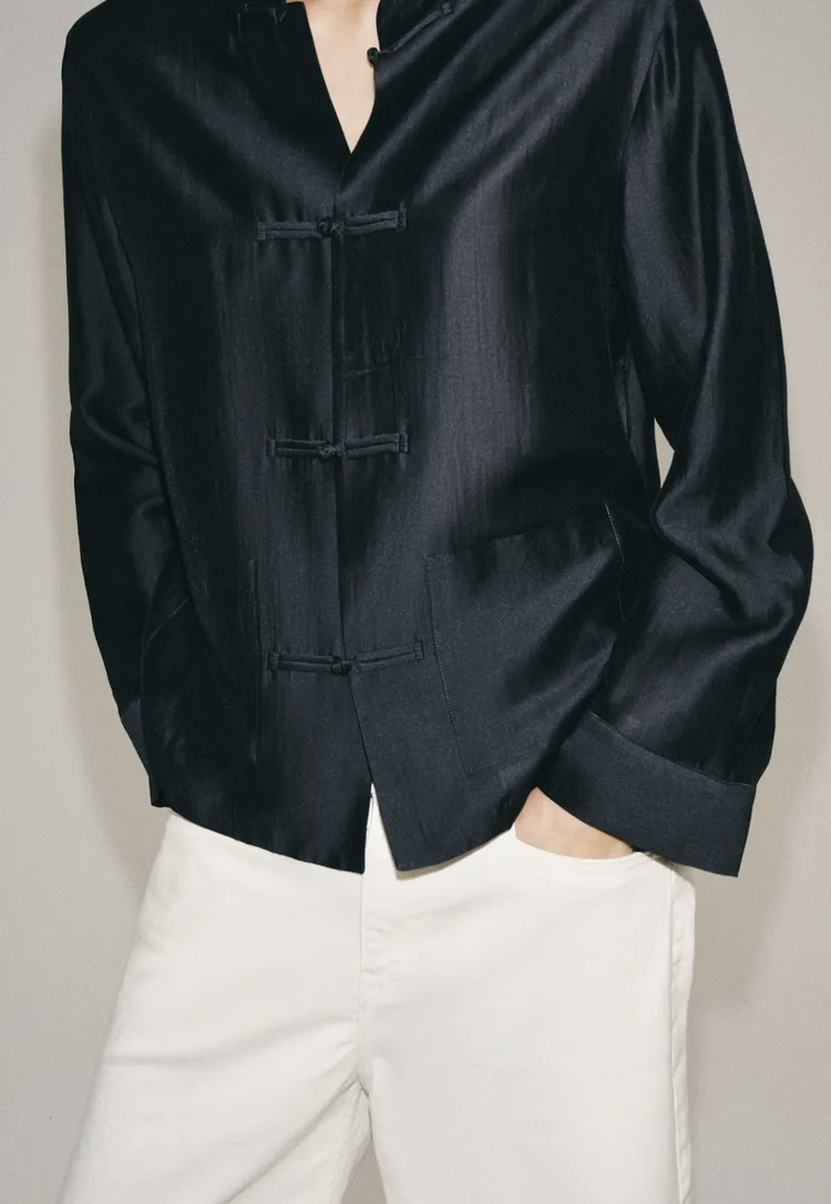  پیراهن از جنس نخ ترکیبی لیوسل. یقه گرد و آستین بلند برند ZARA ORIGINAL اورجینال NEW 2026 