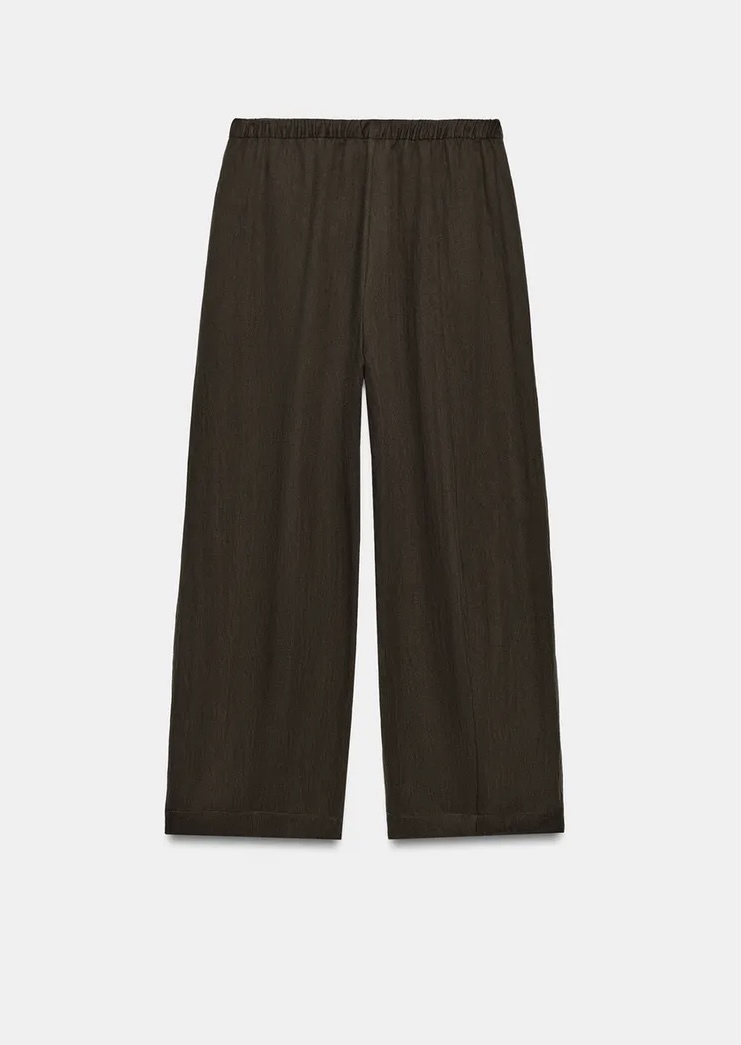  شلوار ساخته شده از نخ ترکیبی لیوسل برند ZARA ORIGINAL اورجینال NEW 2026 