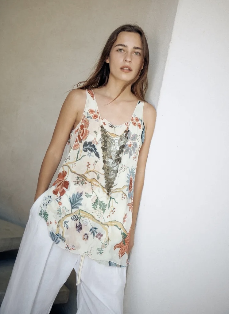 تاپ از جنس نخ ویسکوز برند ZARA ORIGINAL اورجینال NEW 2026