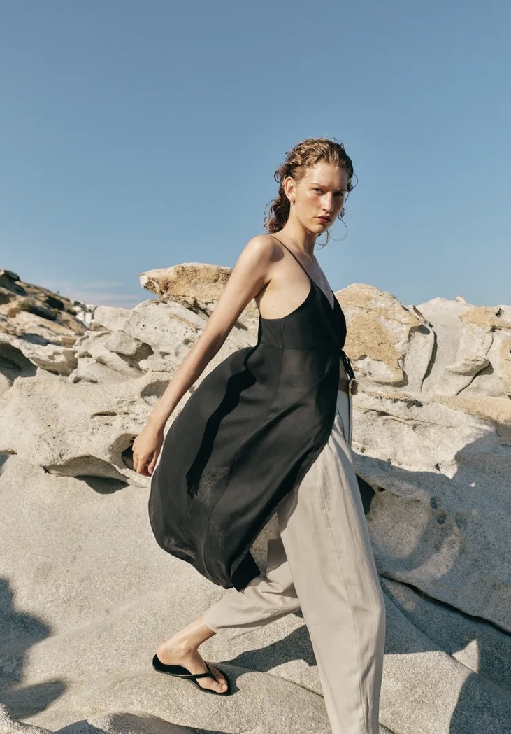 شلوارک ترکیبی کتان شیک و کاربردی برند ZARA ORIGINAL اورجینال NEW 2026