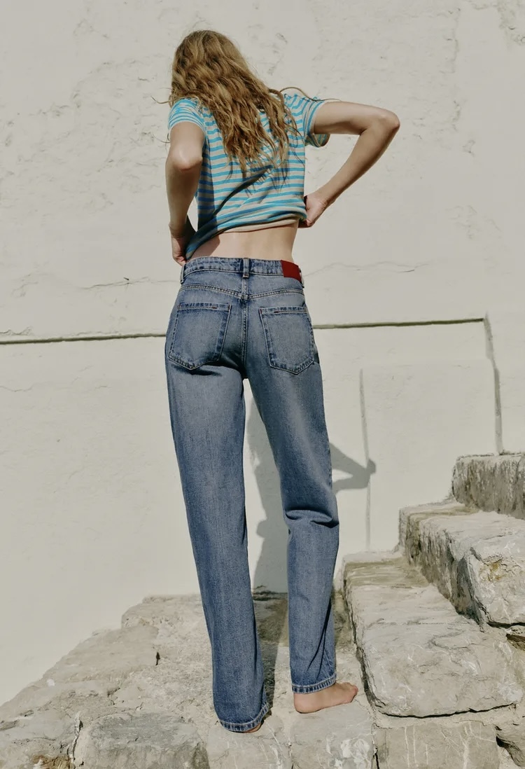 شلوار جین کمر بلند مدل Straight Fit برند ZARA ORIGINAL زارا اورجینال NEW 2026 انگلستان