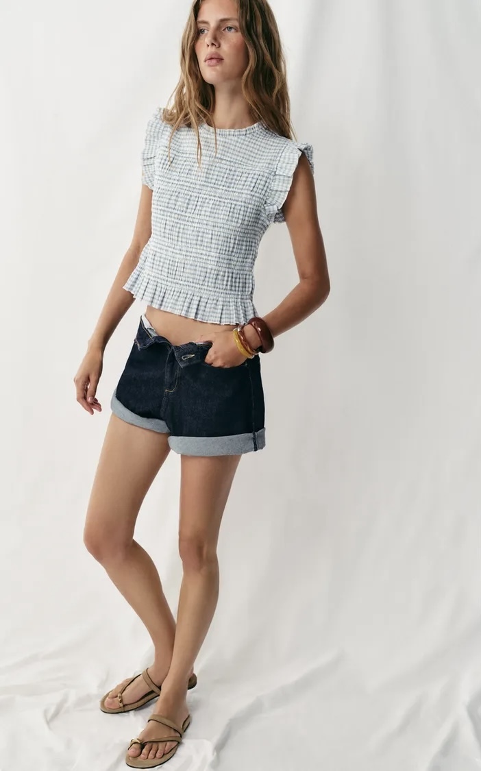 شلوارک کژوال کمر بلند برند ZARA ORIGINAL اورجینال NEW 2026