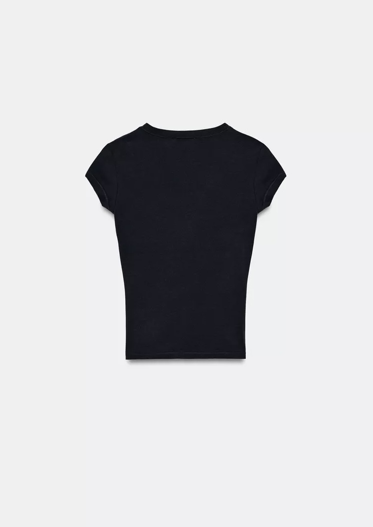  تاپ نخی ۱۰۰٪ پنبه با یقه هفت برند ZARA ORIGINAL اورجینال NEW 2026 