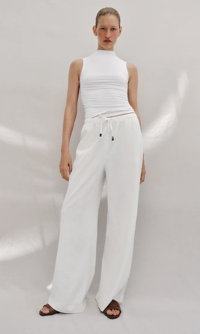  شلوار از جنس ترکیبی کتان برند ZARA ORIGINAL اورجینال NEW 2026 