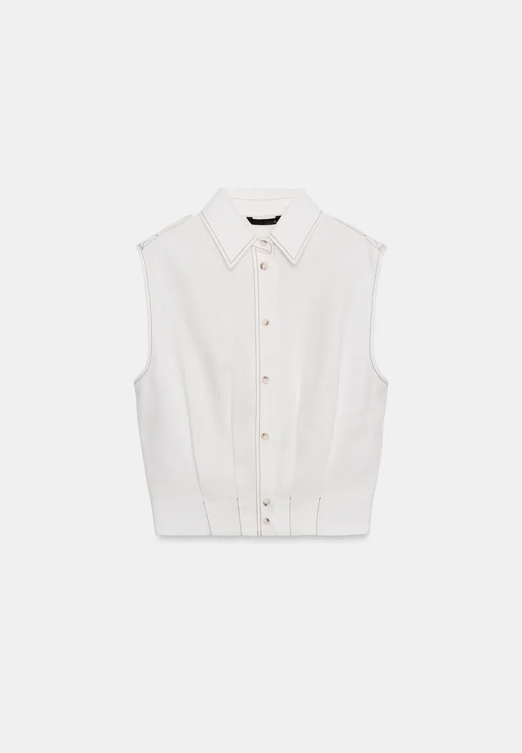  تاپ کتان کژوال برند ZARA ORIGINAL اورجینال NEW 2026 