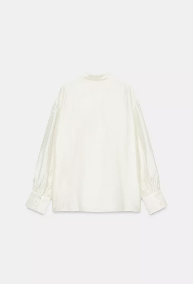  پیراهنی از جنس نخ ترکیبی لیوسل. دارای یقه گرد و یقه هفت برند ZARA ORIGINAL اورجینال NEW 2026 