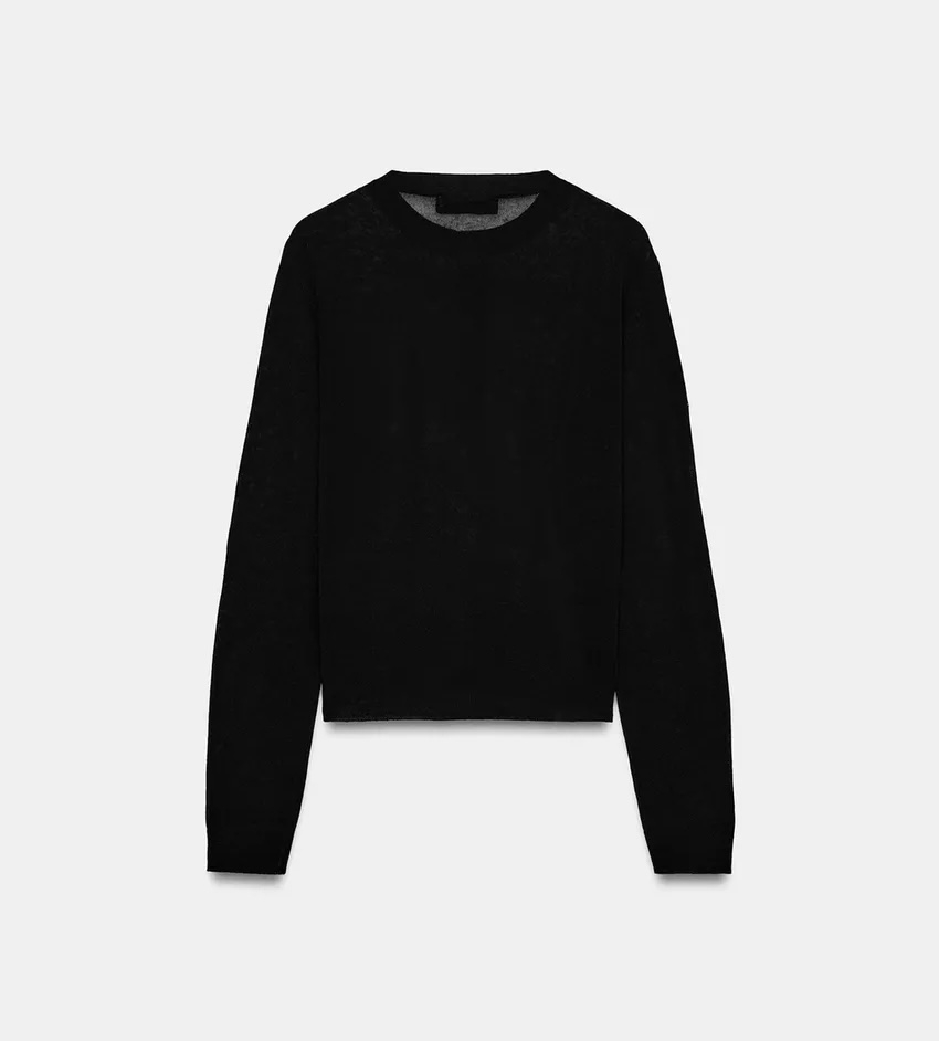  پلیور بافتنی با یقه گرد و آستین‌ بلند برند ZARA ORIGINAL اورجینال NEW 2026 