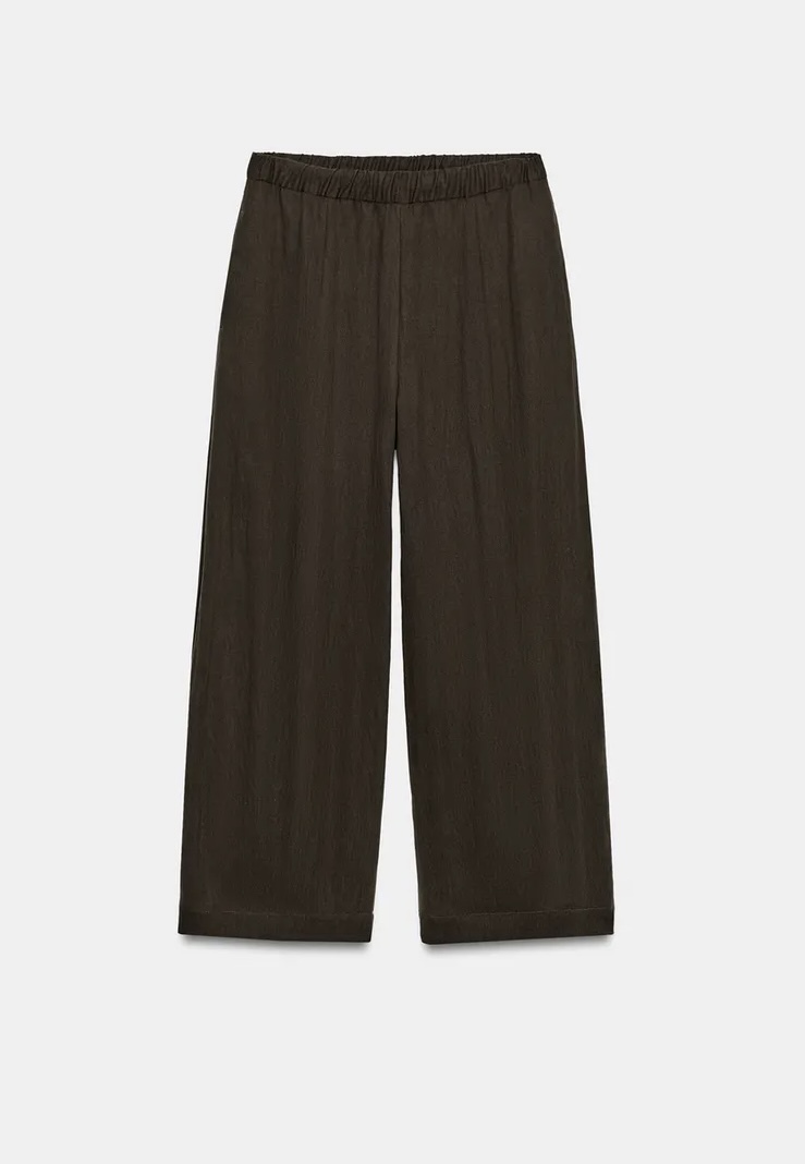  شلوار ساخته شده از نخ ترکیبی لیوسل برند ZARA ORIGINAL اورجینال NEW 2026 