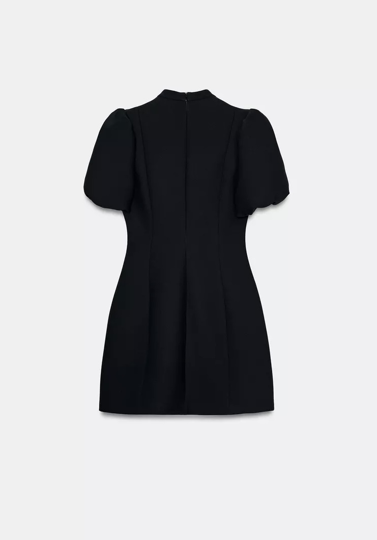 درِس پفی با یقه ترکیبی و چاک جلو برند ZARA ORIGINAL اورجینال NEW 2026