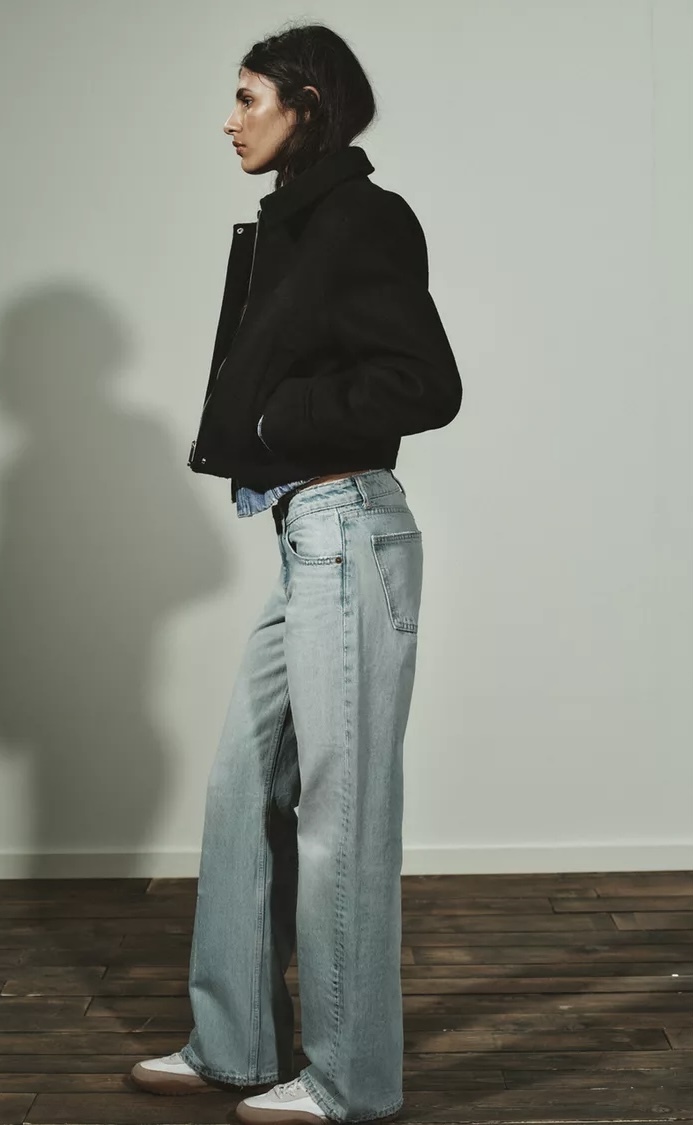  شلوار جین فاق کوتاه با دمپای گشاد و تمام قد برند ZARA ORIGINAL اورجینال NEW 2026 