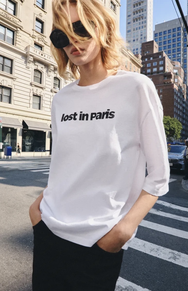 تیشرت اورسایز زنانه یقه گرد برند ZARA ORIGINAL زارا اورجینال NEW 2026 انگلستان