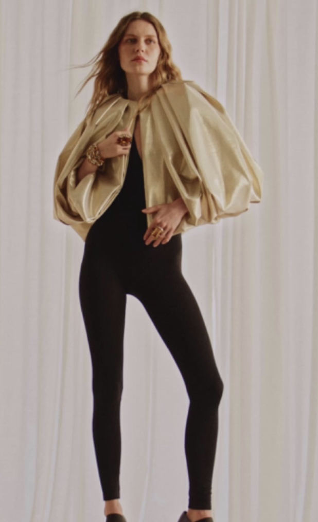  کاپشن یقه گرد با آستین شنلی برند ZARA ORIGINAL زارا اورجینال NEW 2026 انگلستان 