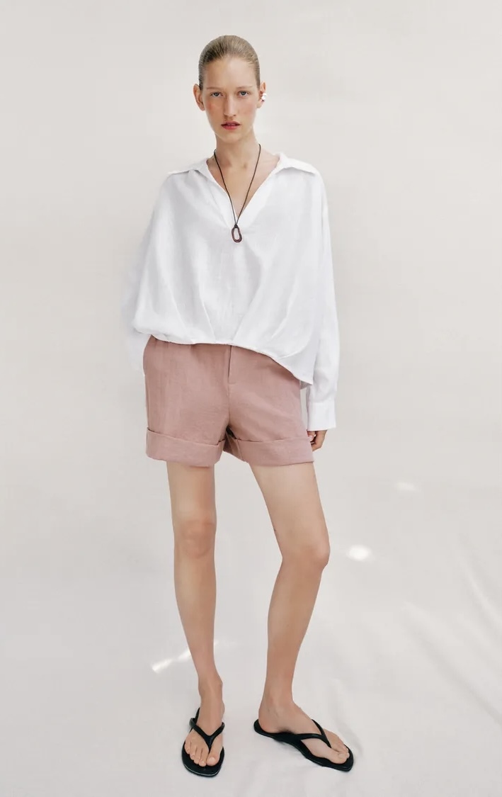 پیراهن لینن شیک و مدرن برند ZARA ORIGINAL اورجینال NEW 2026